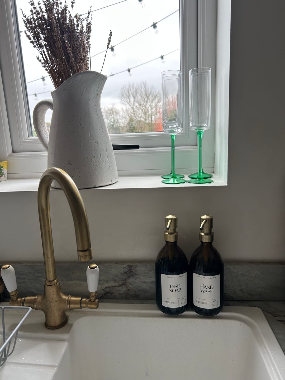 Customer photo review of 500ml Amber Glass Bottle with Metal Pump White Label