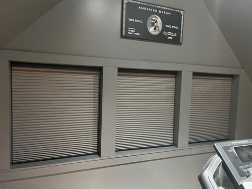 Customer photo review of SmartWings Motorized Blackout Cellular Shades Nowa