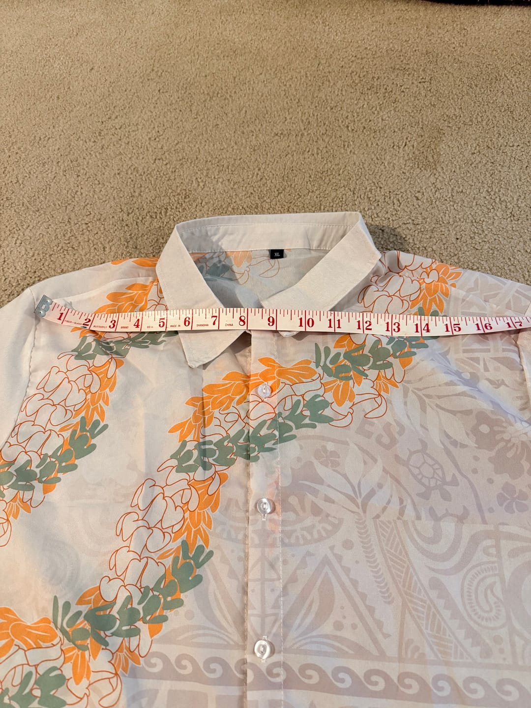 Customer photo review of Aloha Pakalana and Puakenikeni Lei Family Matching Puletasi and Hawaiian Shirt Beige Hawaiian Pattern LT9