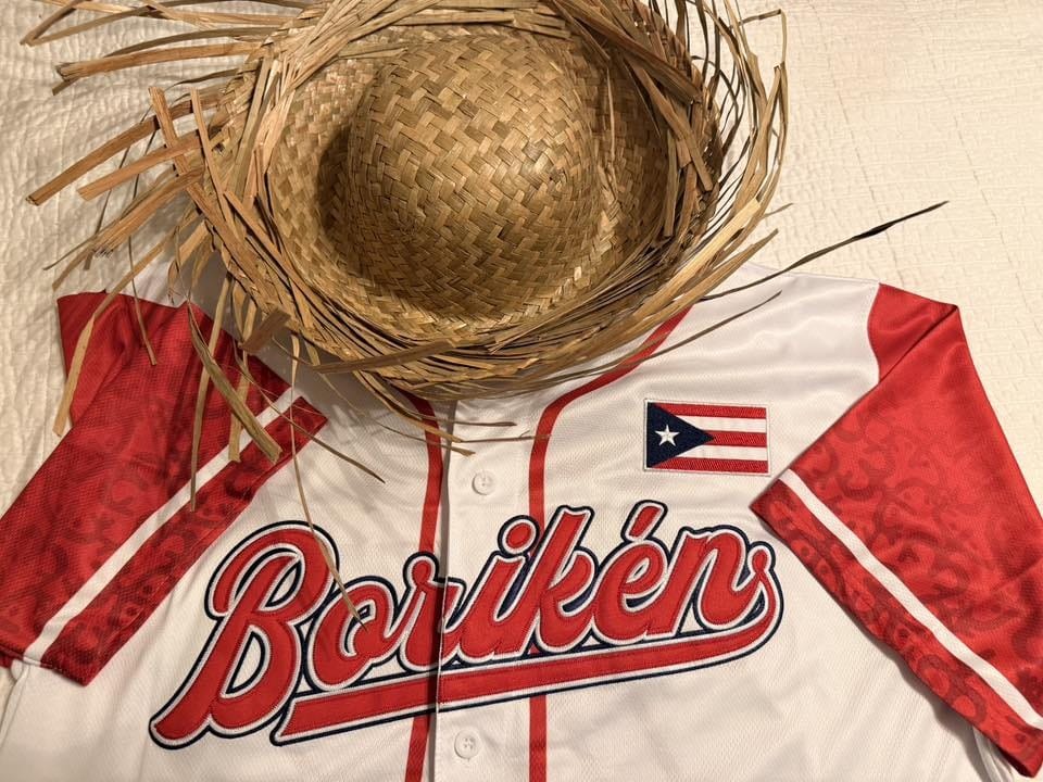 Customer photo review of Puerto Rico Heritage Custom Baseball Jersey