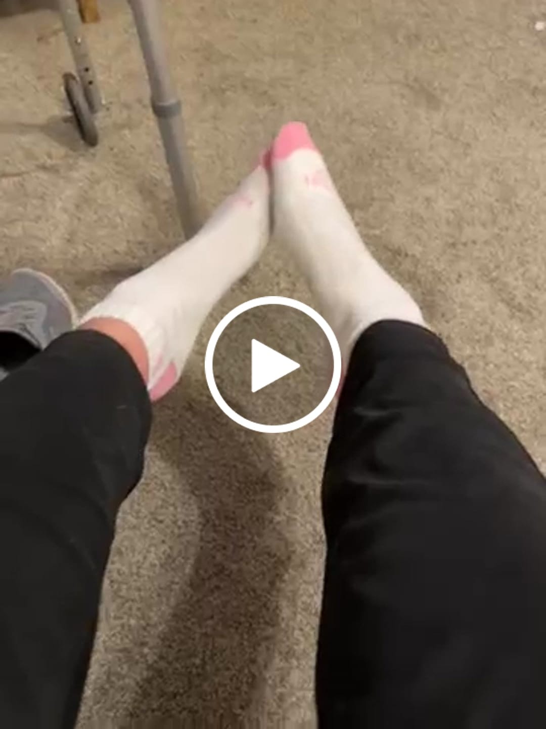 Customer video review of 3pr Pink Ribbon Ankle Quarter Socks