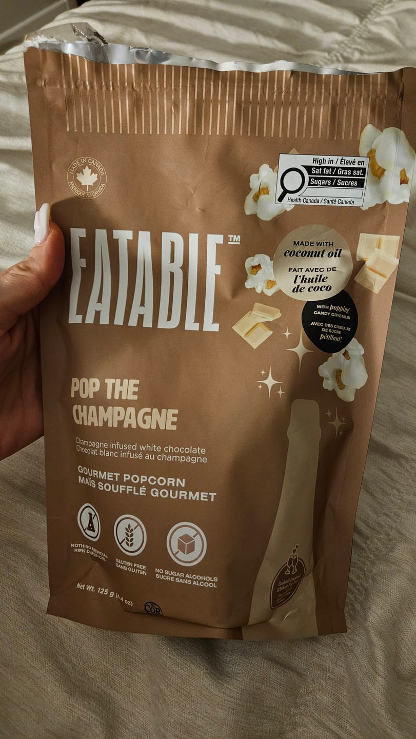 Customer photo review of Pop the Champagne (125g) - White Chocolate "Popping" Kettle Corn