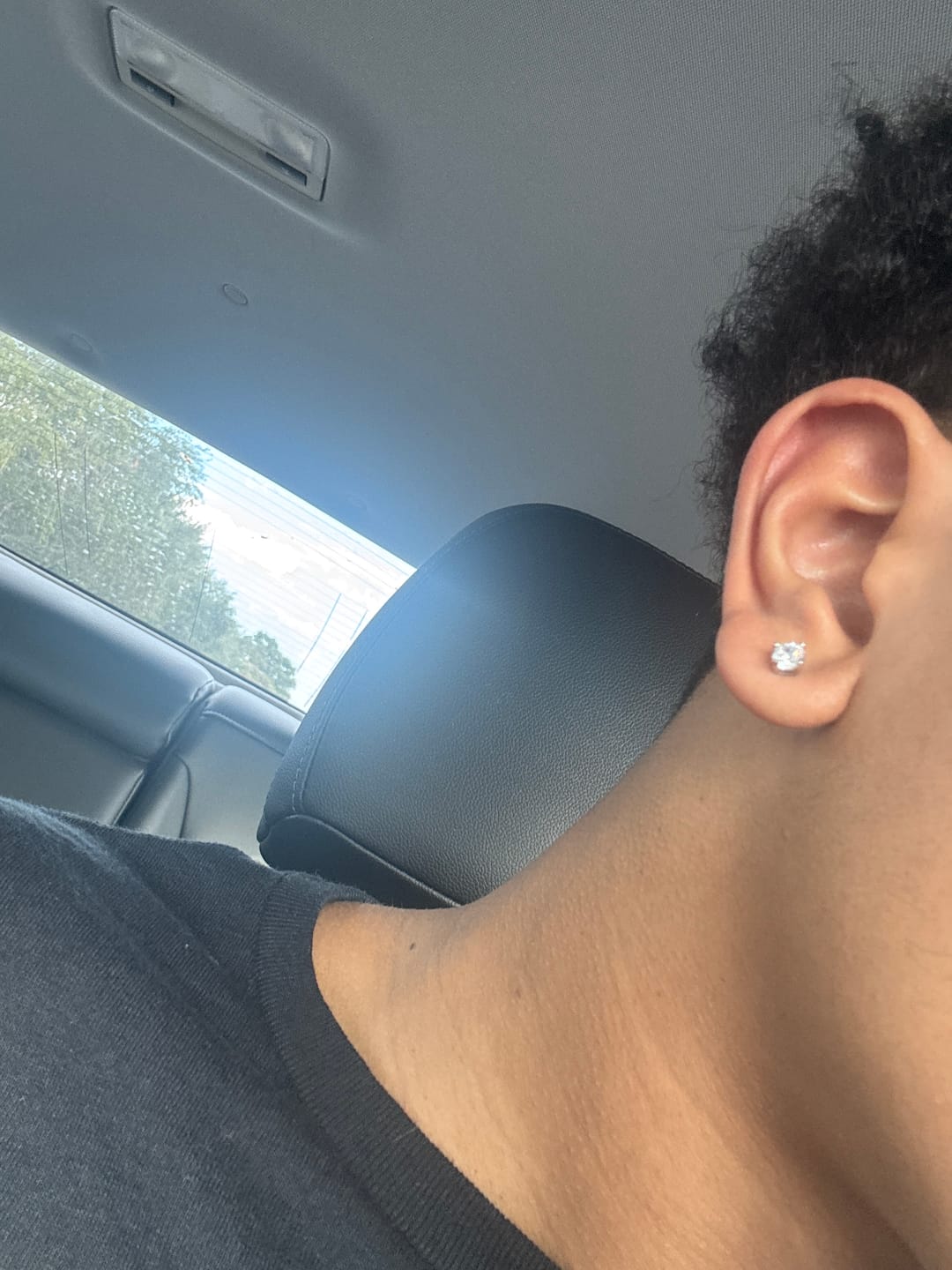 Customer photo review of 5mm Stud Earrings - 925 Silver