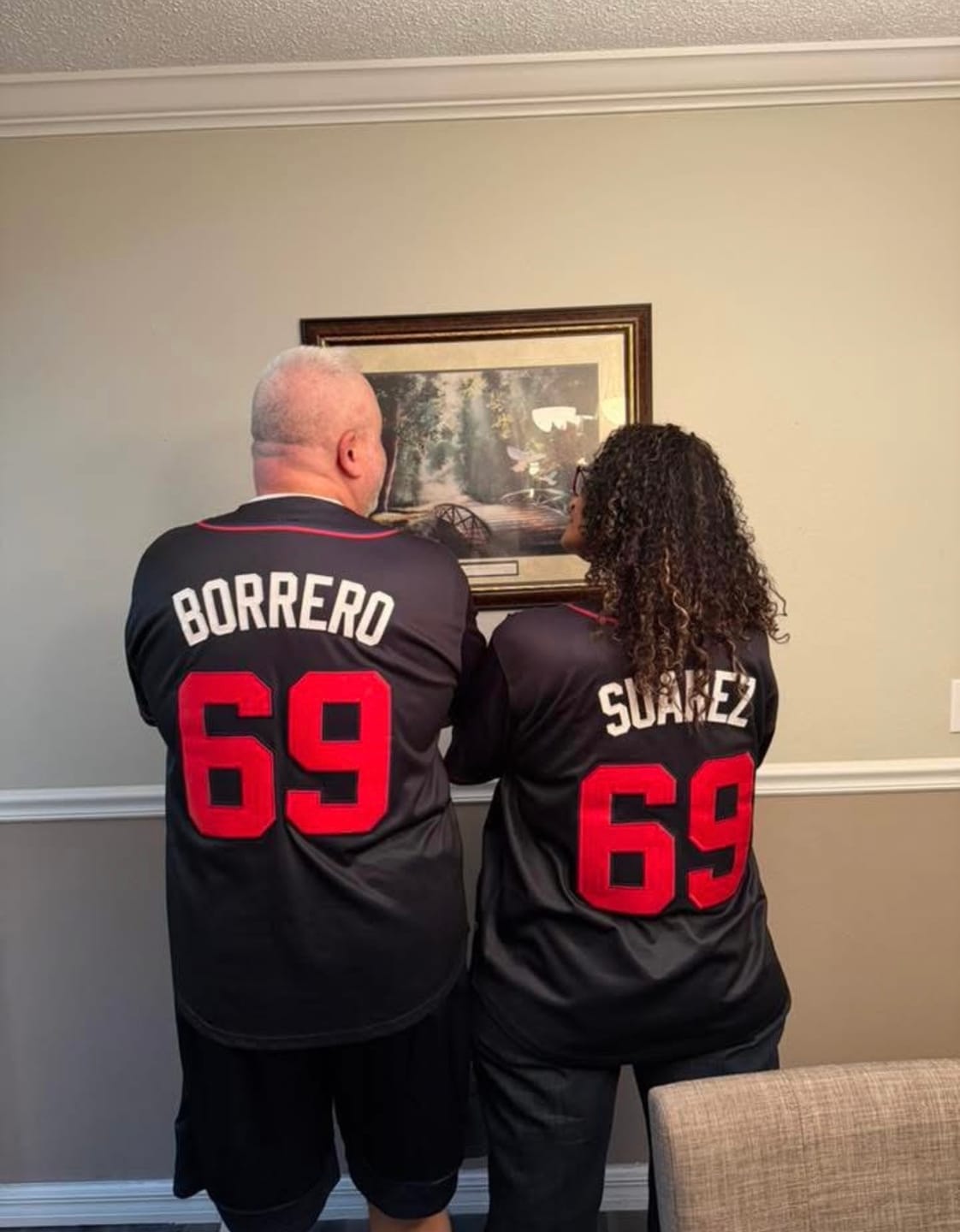 Customer photo review of Puerto Rico Heritage Custom Baseball Jersey