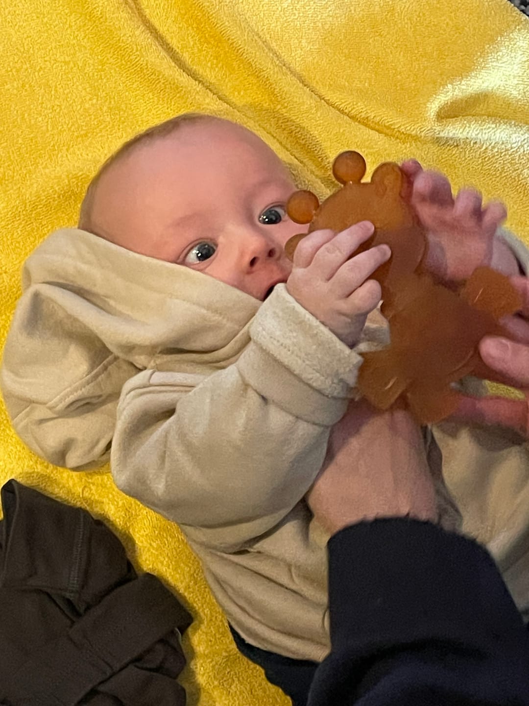 Customer photo review of The Little Bamber - Natural Rubber & Baltic Amber Teething Toy