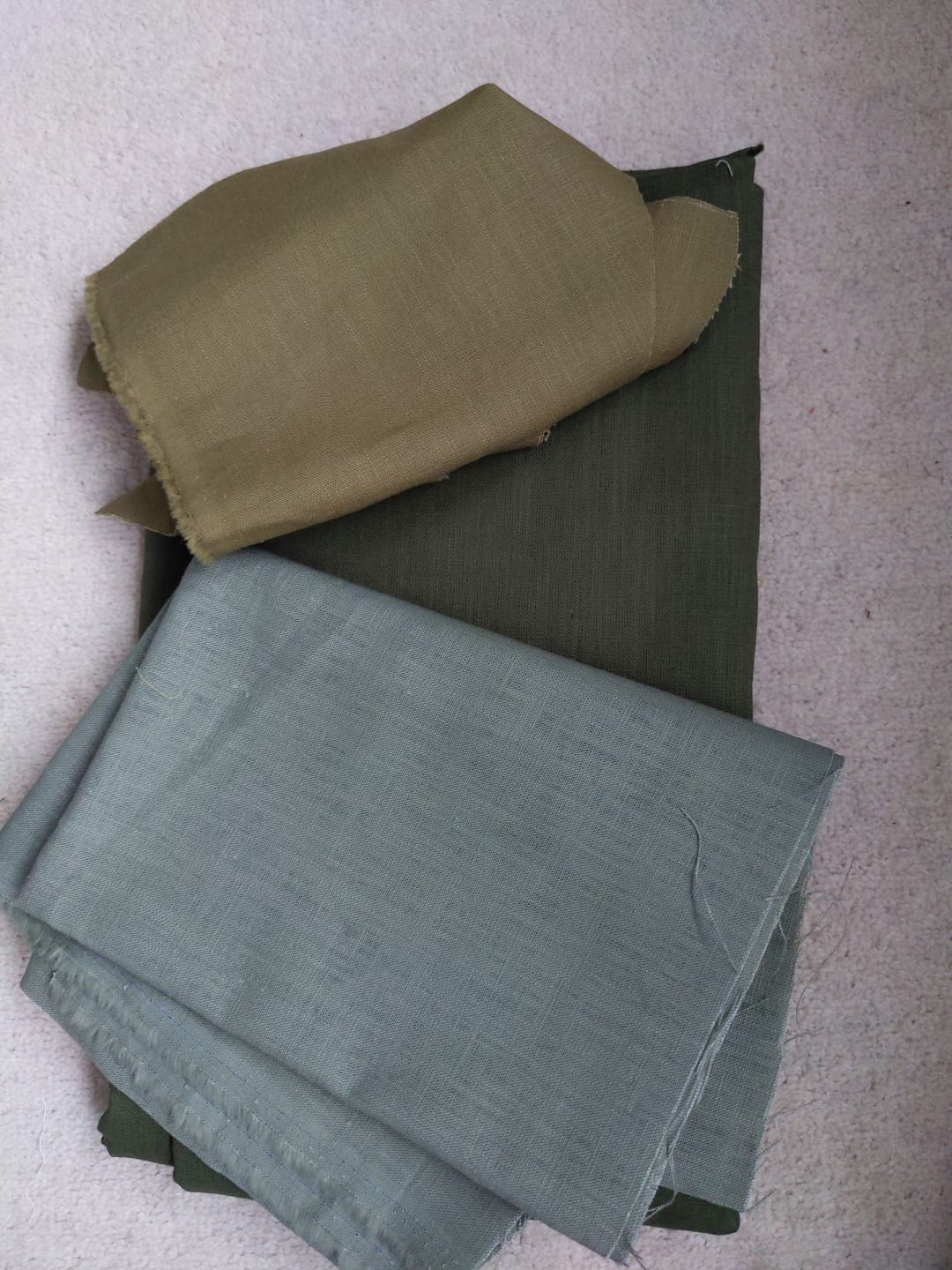 Customer photo review of Remnants of Washed Linen Blend Fabric