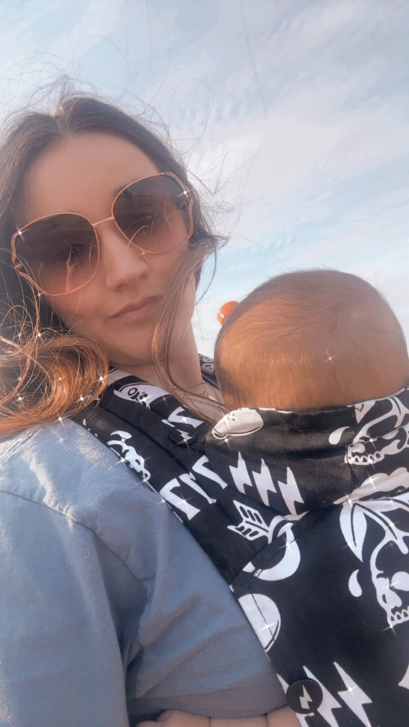 Customer photo review of The Dahlia Carrier in Cool Kid [Midnight Edition]
