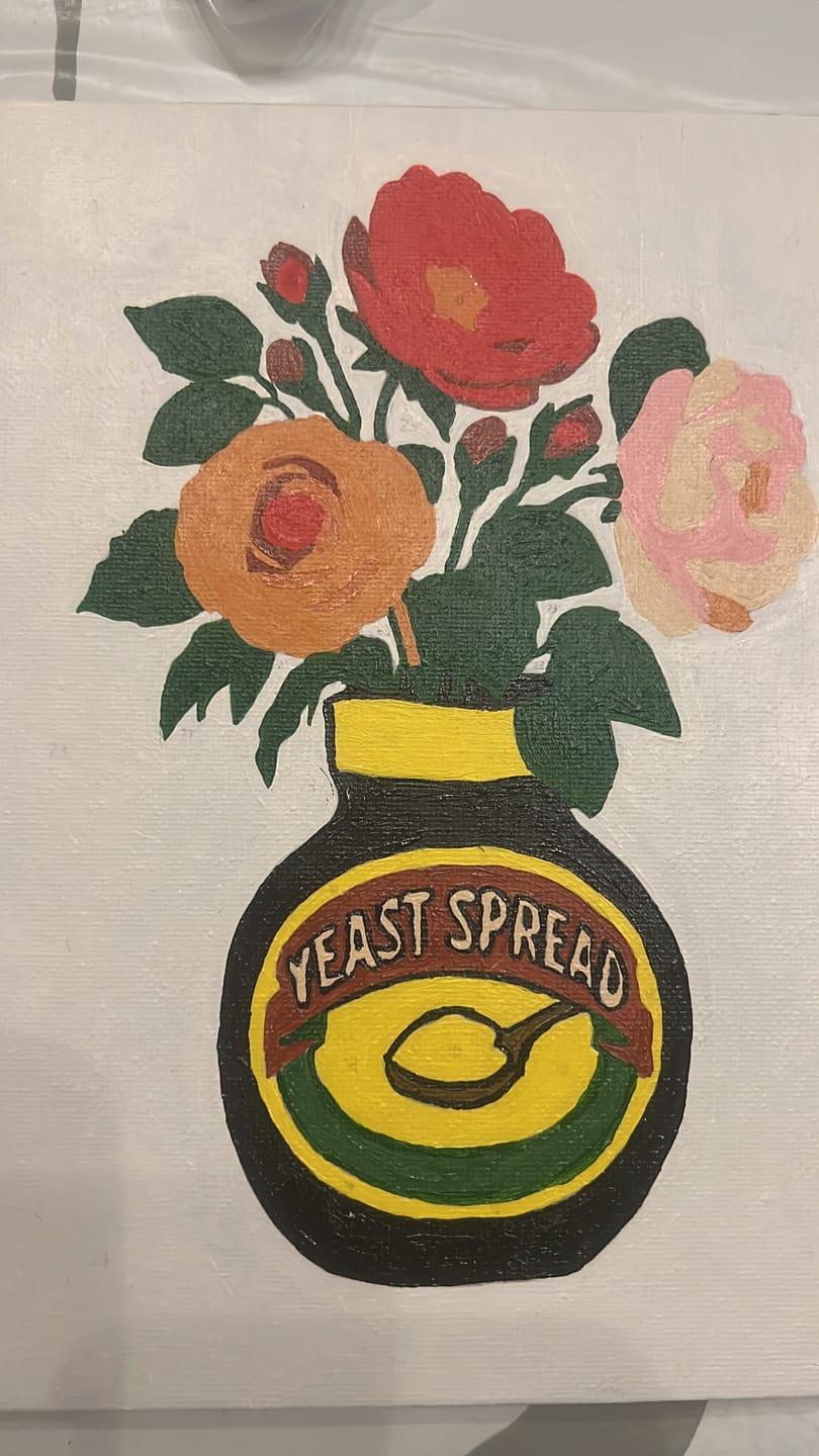 Customer photo review of 6 Mini Paintings - Flowers in Cans Set