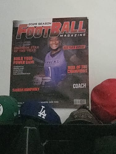 Customer photo review of Personalized Football Magazine Cover, Custom Sport Magazine Cover, Football Player Gift, Unique Gifts For Football Player, Football America Gifts, Football Gifts