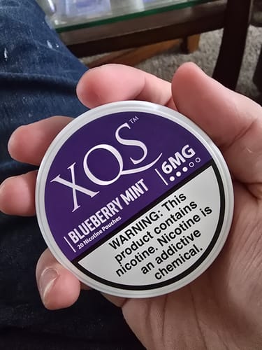 Customer photo review of Blueberry Mint Nicotine Pouches