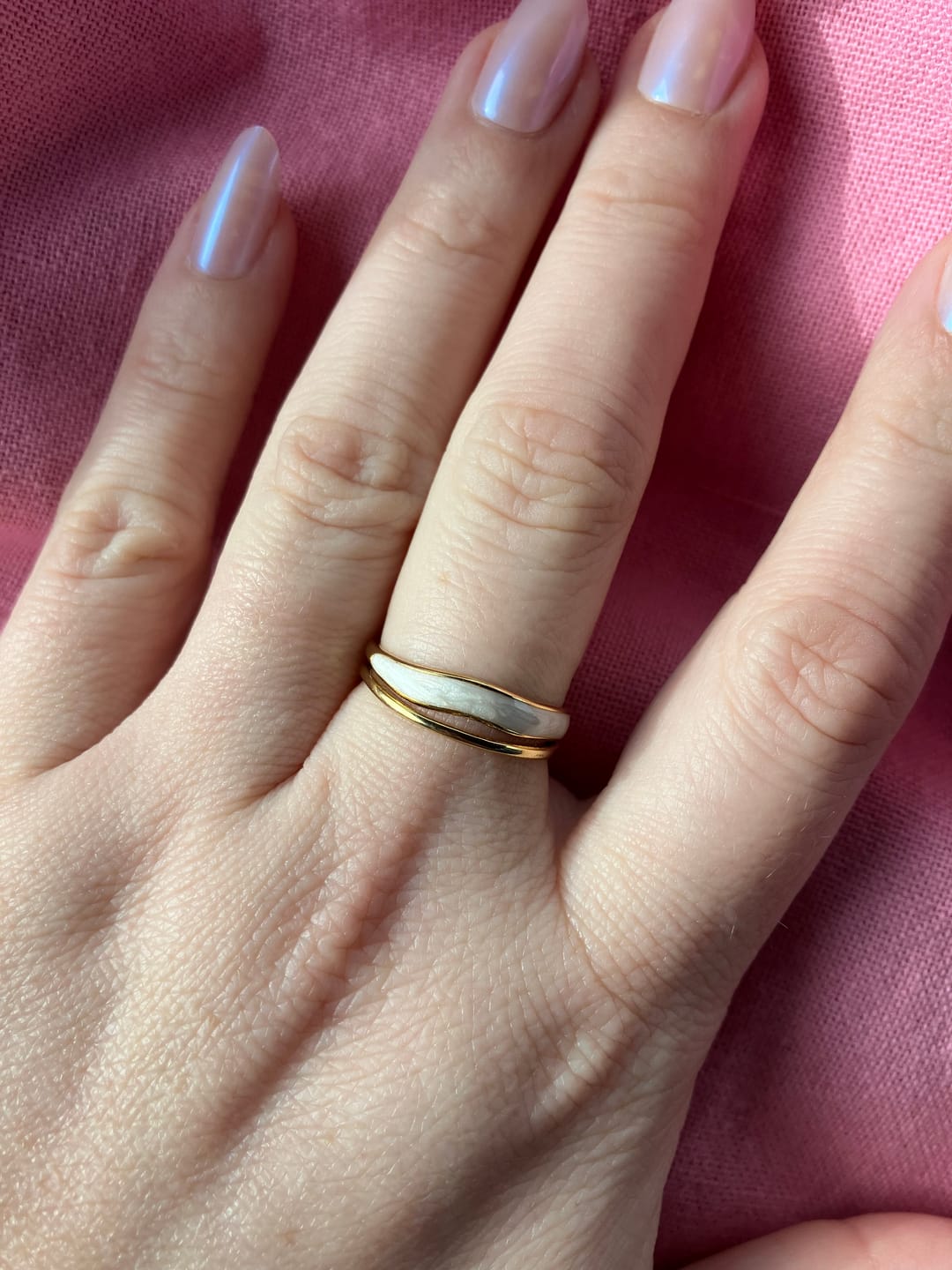 Customer photo review of Layered Sahara Gold Ring