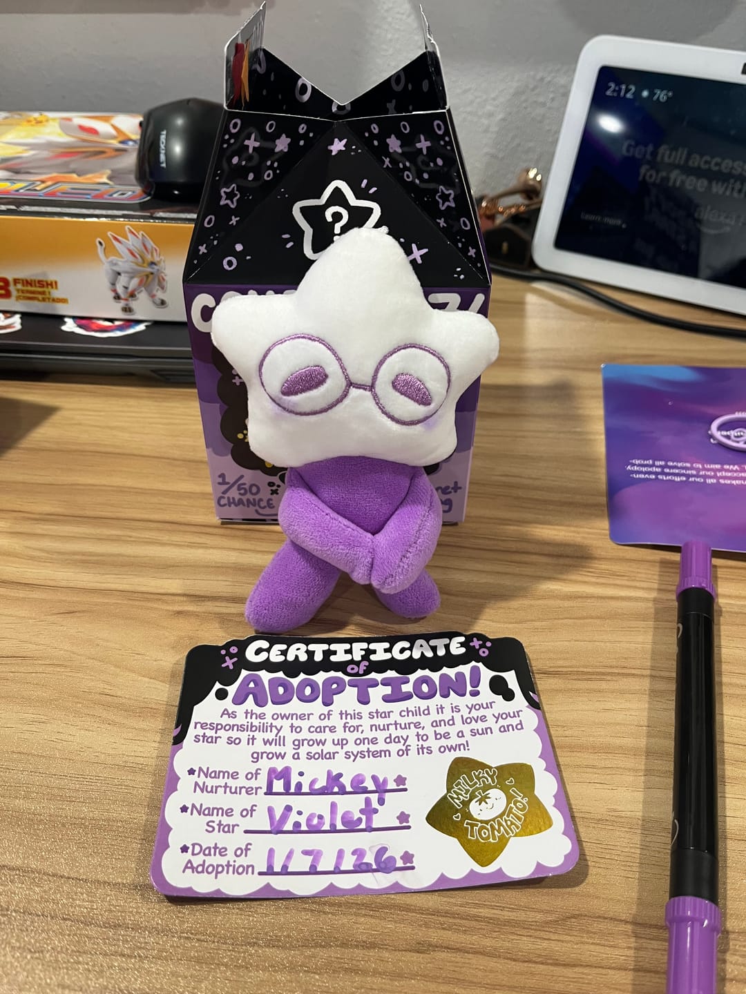 Customer photo review of Adopt a Star Baby Plush Blind Box