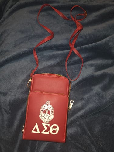 Customer photo review of Delta Sigma Theta- multi compartment crossbody