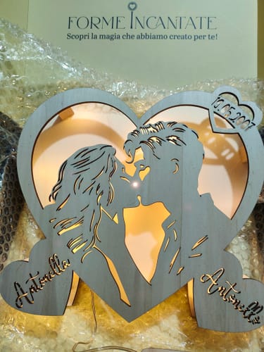 Customer photo review of Lampada Promessa D'Amore Personalizzata