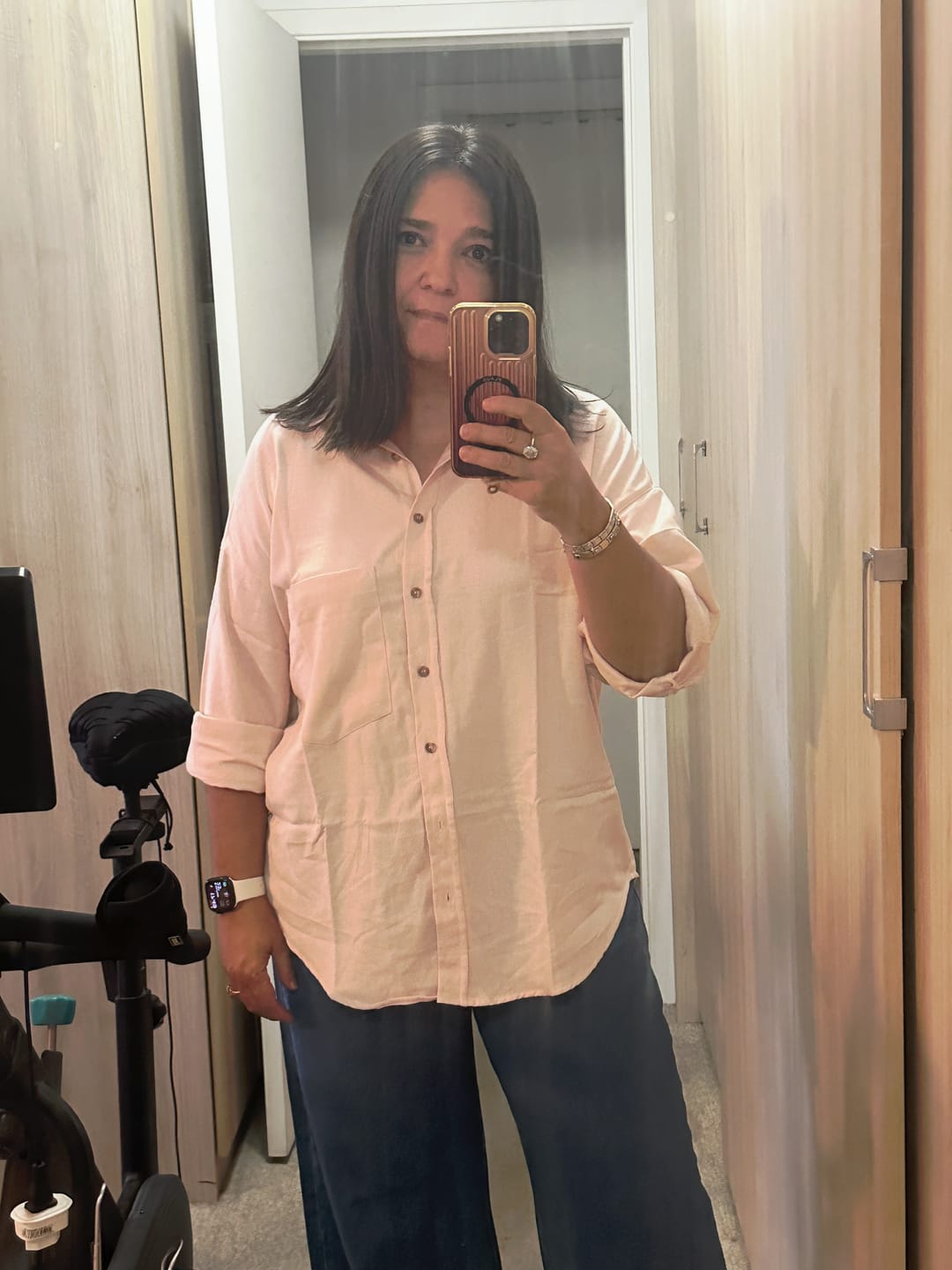 Customer photo review of Camisa Cupuaçu Rosa Claro