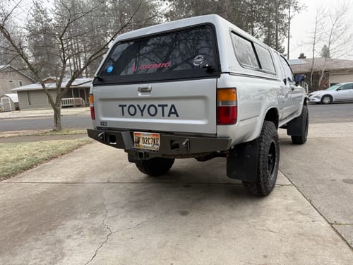 Customer photo review of 89-95 Toyota Pickup V2 Rear Hitch Bumper Build Templates