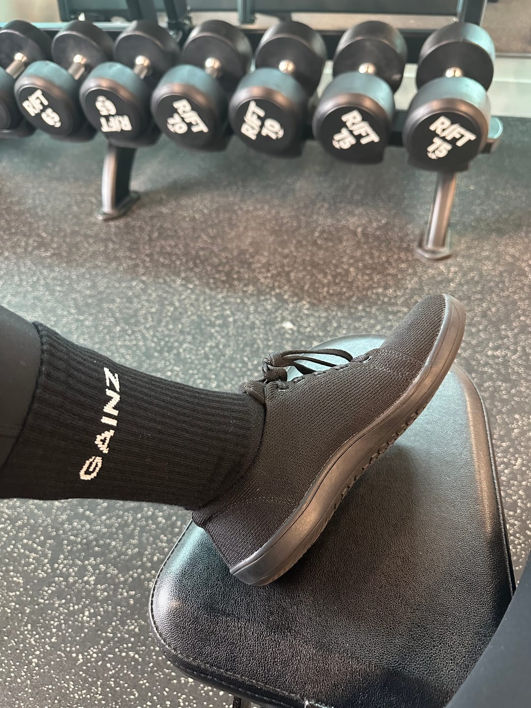 Customer photo review of IDGAF - Crew Workout Socks