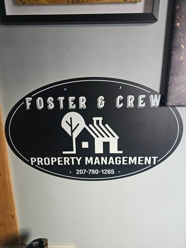 Customer photo review of Custom Business Signs Oval with Your Graphic