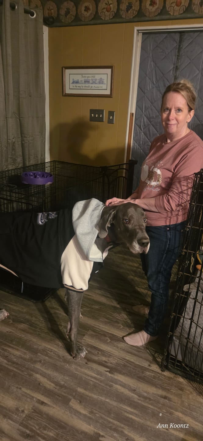 Customer photo review of Dog Varsity Jacket - Black