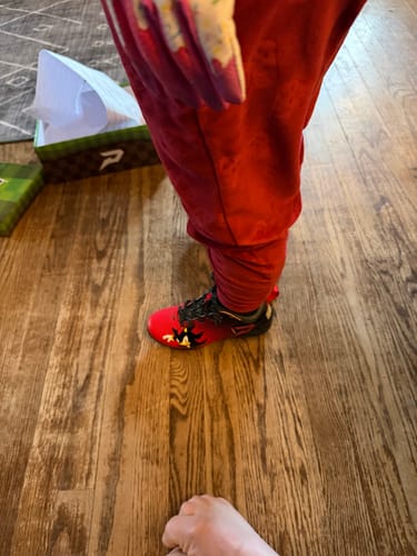Customer photo review of Shadow the Hedgehog Football Cleats - Quantum Speed 2.0 by Phenom Elite