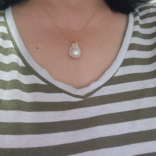 Customer photo review of SELENA - Baroque Pearl Necklace