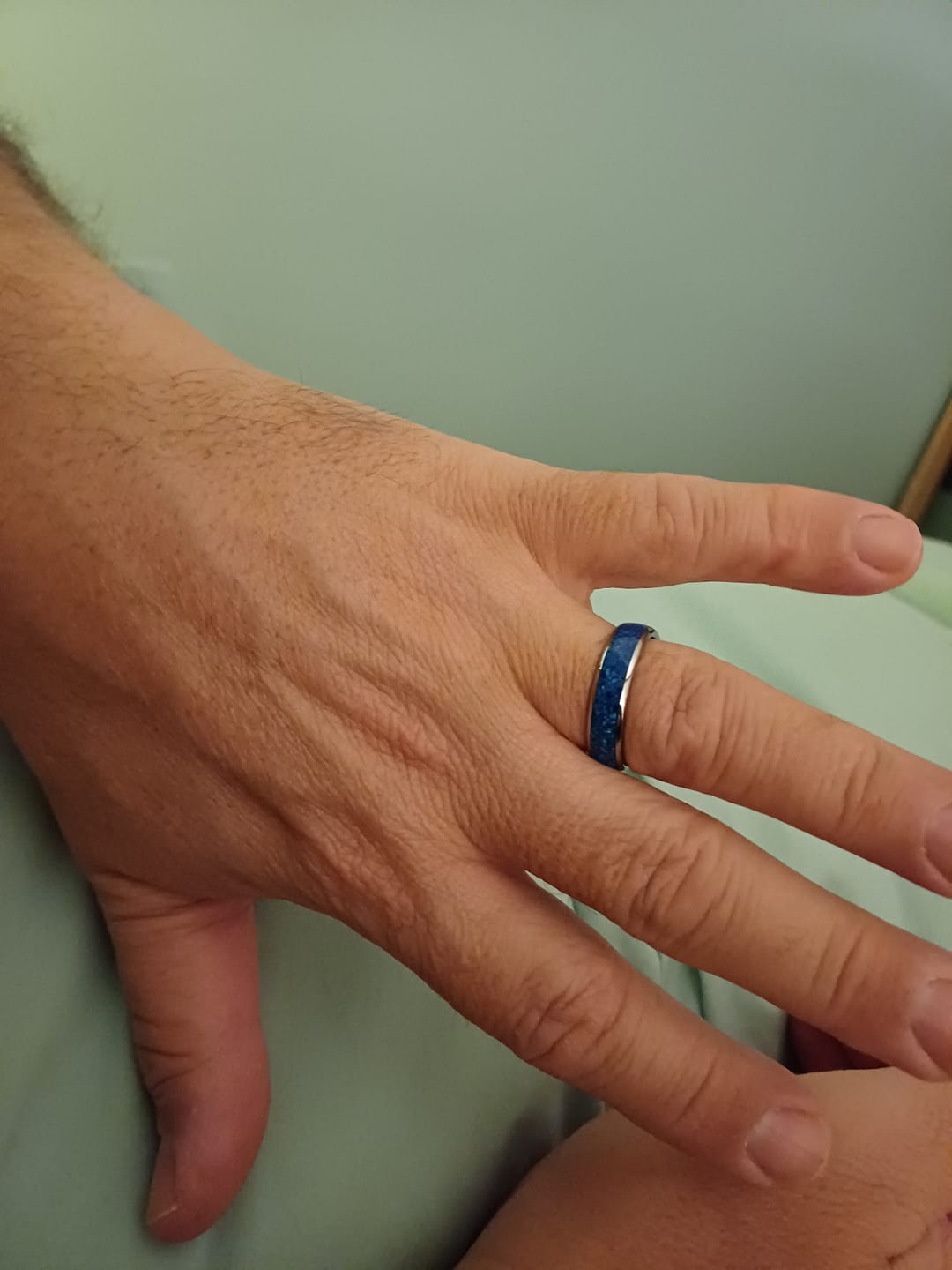 Customer photo review of The Blue Opal 6mm Wonder Ring