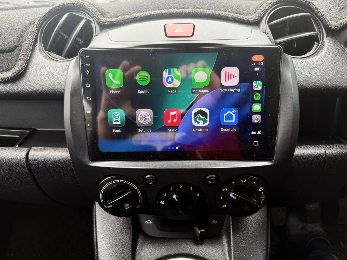 Customer photo review of 9" Mazda 2 07'- 14' Head Unit Upgrade Kit