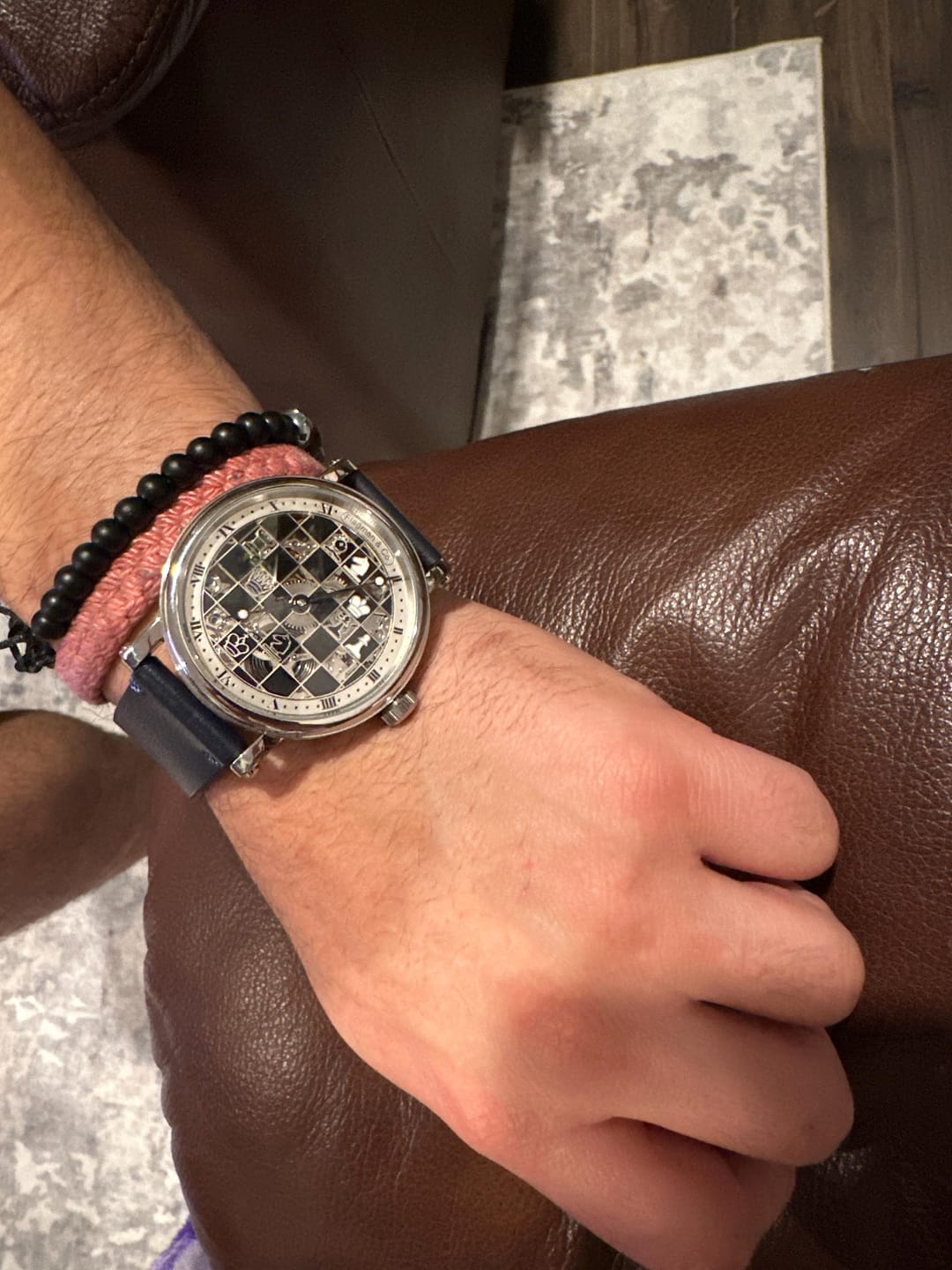 Customer photo review of Chess Skeleton Watch - Checkmate