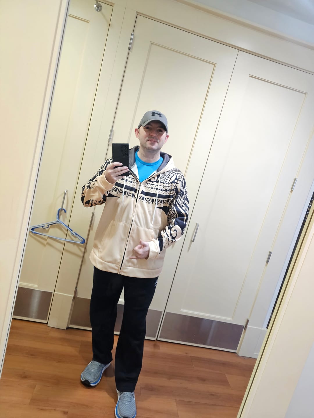 Customer photo review of Polynesian Custom Personalised Hoodie Polynesian Tattoo Style