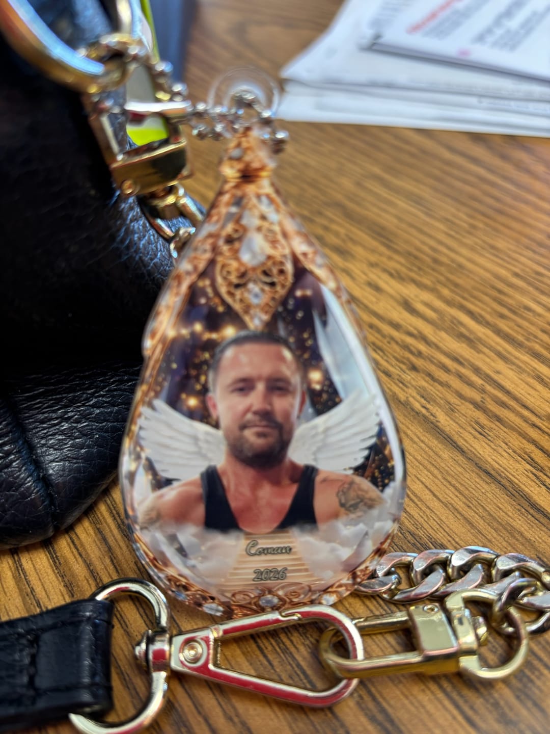Customer photo review of Custom Photo Car Ornament - Personalized Christmas Memorial Sympathy Gifts For Loss Of Mom, Dad