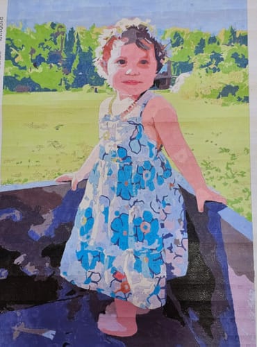 Customer photo review of Custom Portrait Paint By Numbers