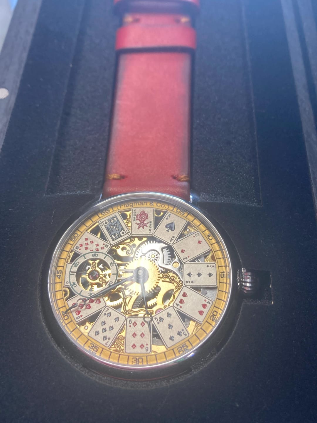 Customer photo review of Skeleton Casino Watch - Card Table 2.0