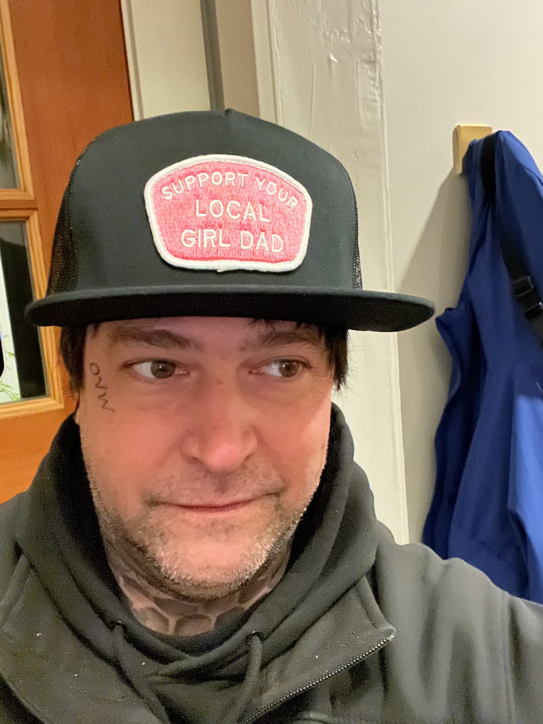 Customer photo review of Support Your Local Girl Dad Flat Bill Trucker