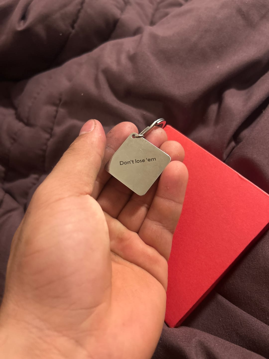 Customer photo review of Soulmate Custom Engraved Photo Keychain