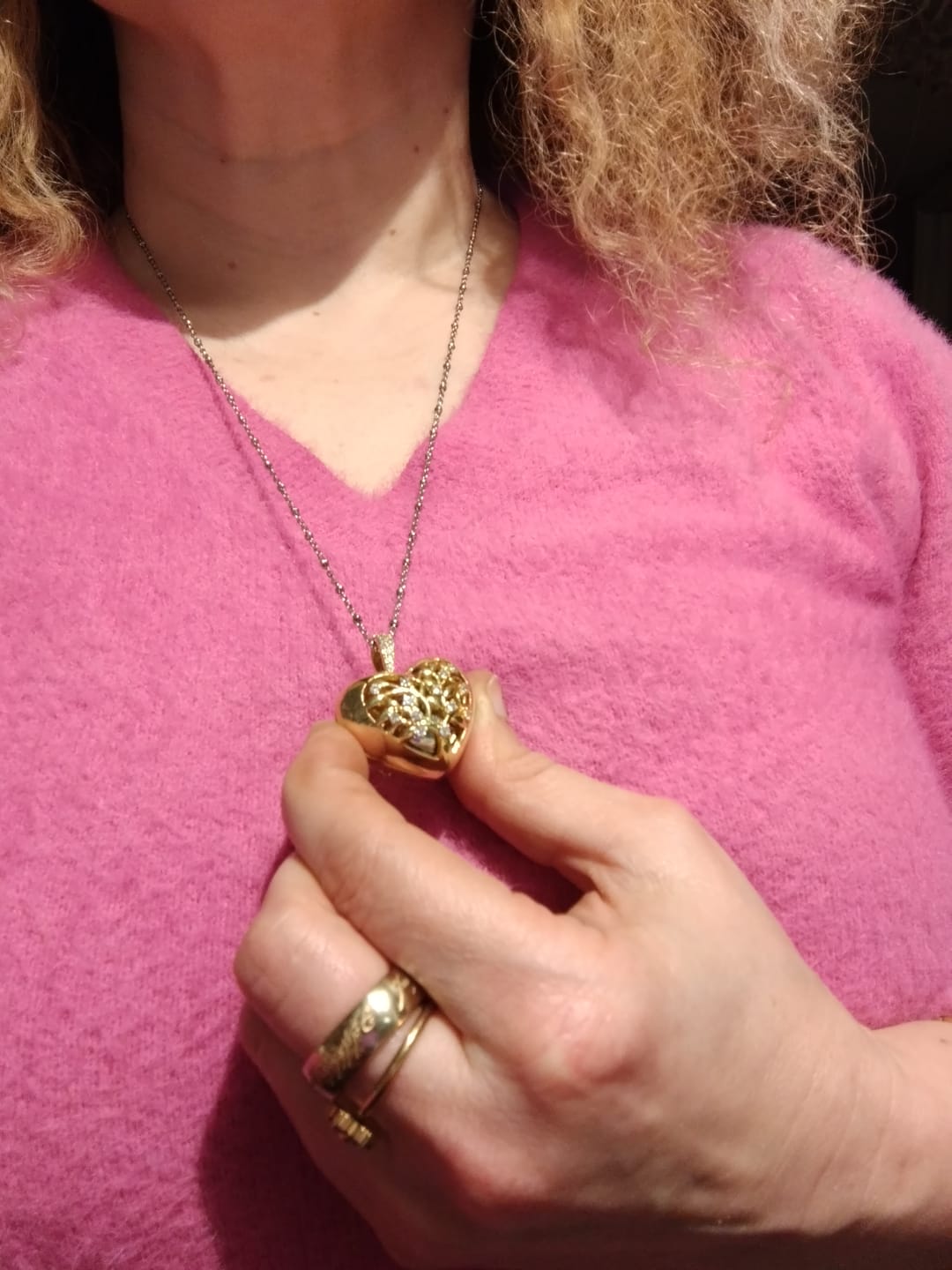 Customer photo review of Collana Chiama Angeli For You a Forma di Cuore con Albero della Vita