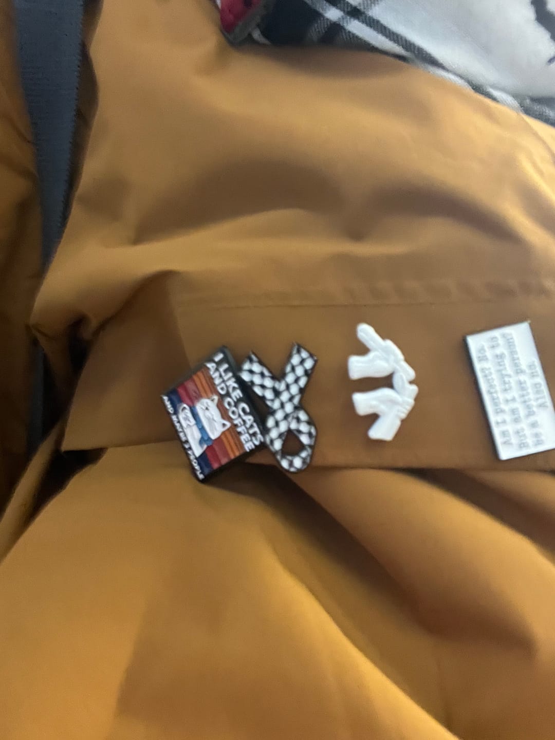 Customer photo review of Pin I like Cats and coffee and...