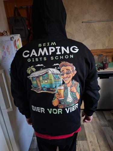 Customer photo review of Bier vor Vier WOWA Rückendruck | Premium Hoodie unisex