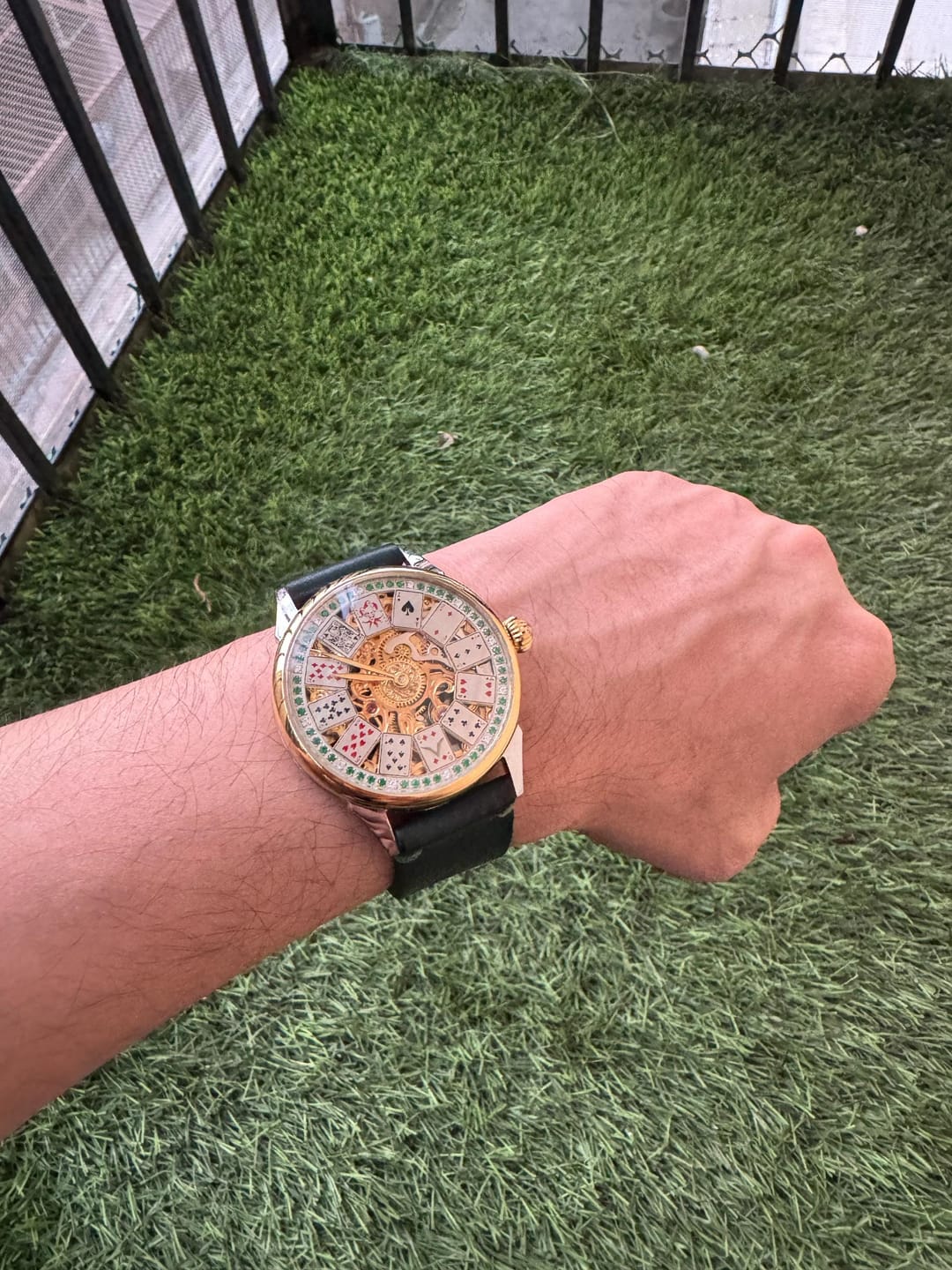 Customer photo review of Casino Skeleton Watch - Emerald Royale