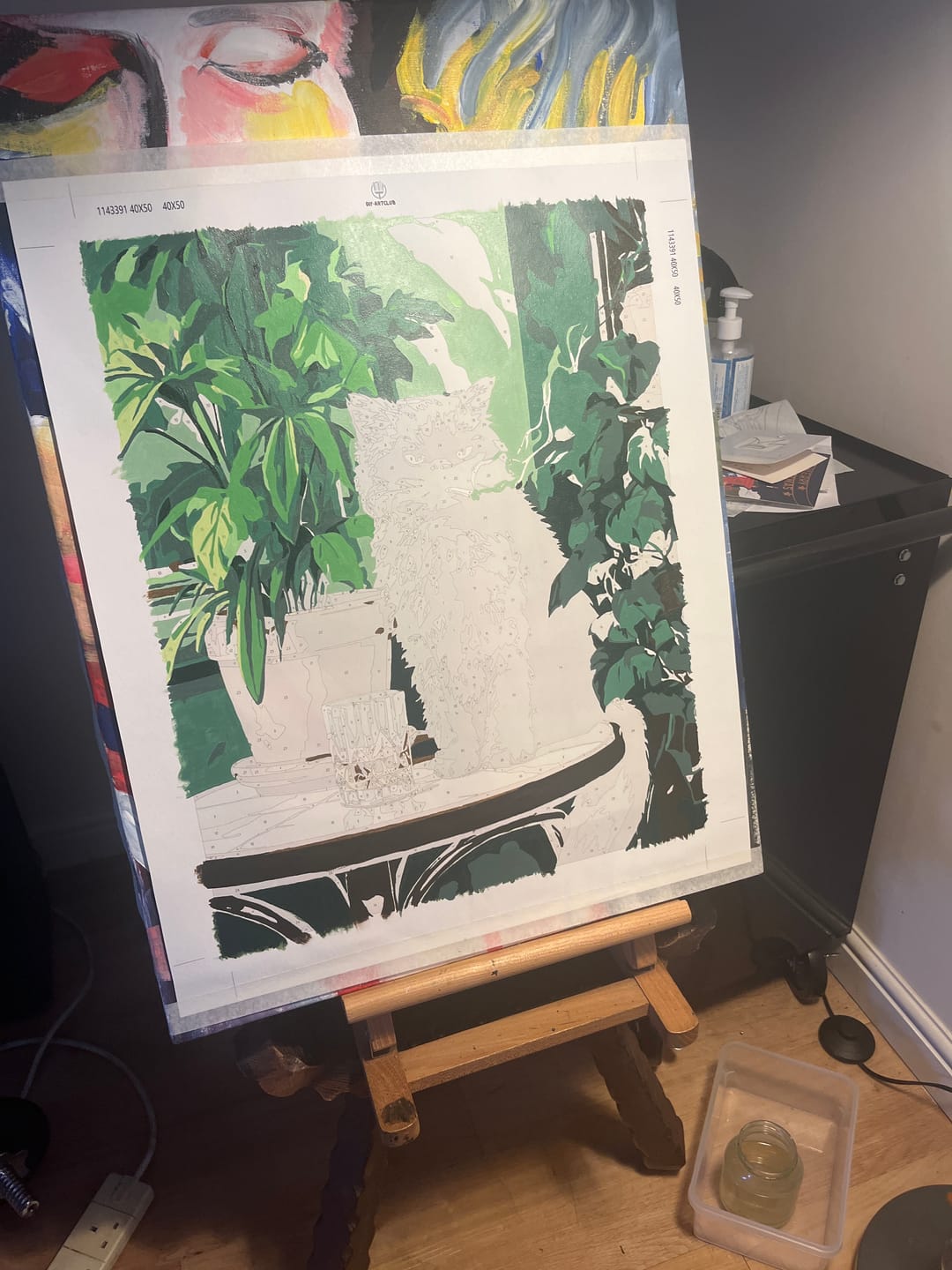 Customer photo review of Grumpy cat | Paint by Number