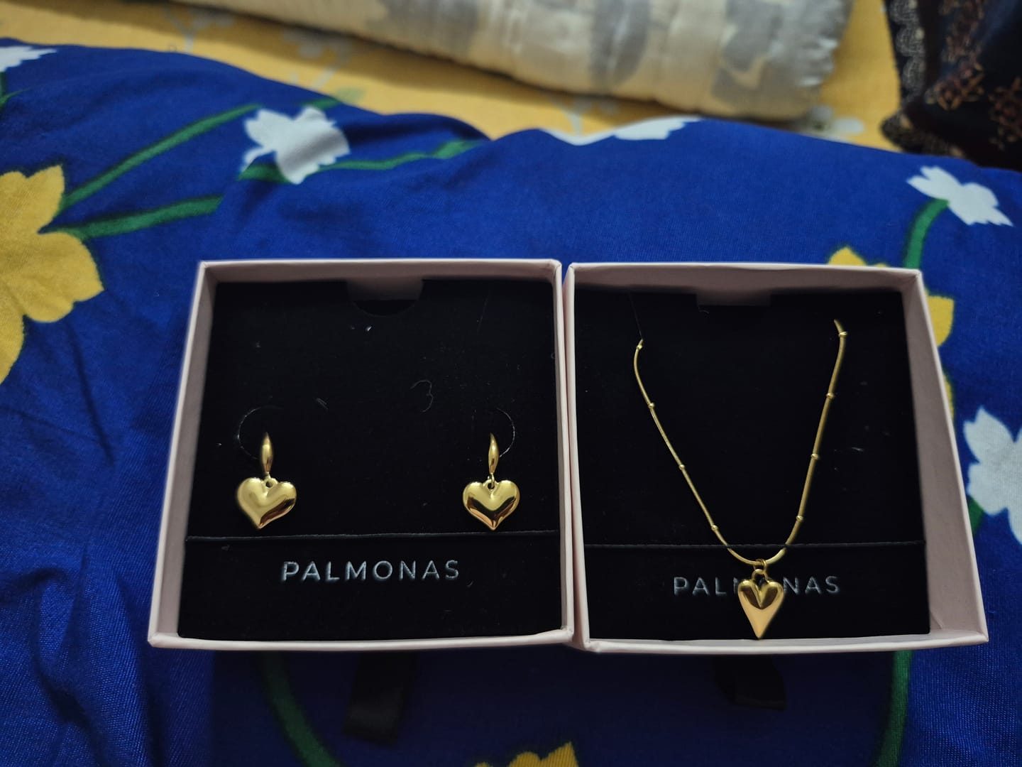 Customer photo review of Dangling Heart Earrings