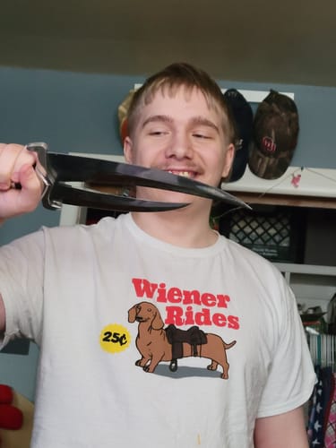 Customer photo review of 16" Tarkov Cultist Knife of Cultist Scavs in Just $69 (Spring Steel & D2 Steel versions are Available) from Escape From Tarkov Knives