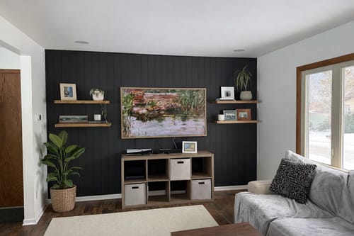 Customer photo review of Rustic Floating Shelves