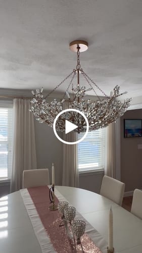 Customer video review of Luxe Gold Crystal Blossom Floral Basket Chandelier