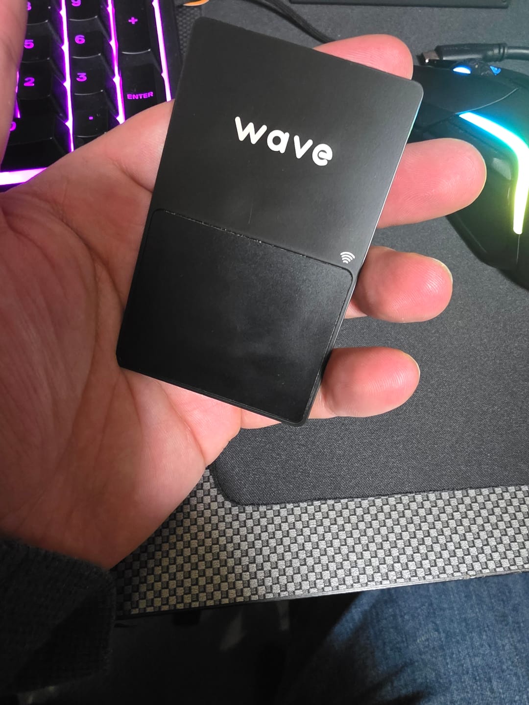 Customer photo review of Custom Metal NFC Business Card (Vertical Style)