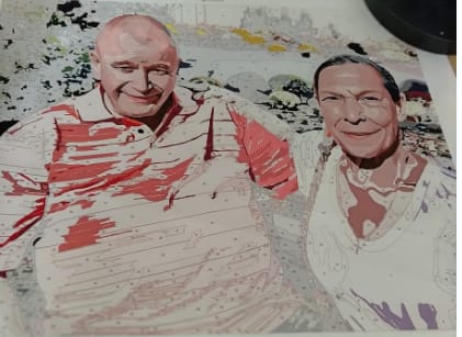 Customer photo review of Custom Portrait Paint By Numbers