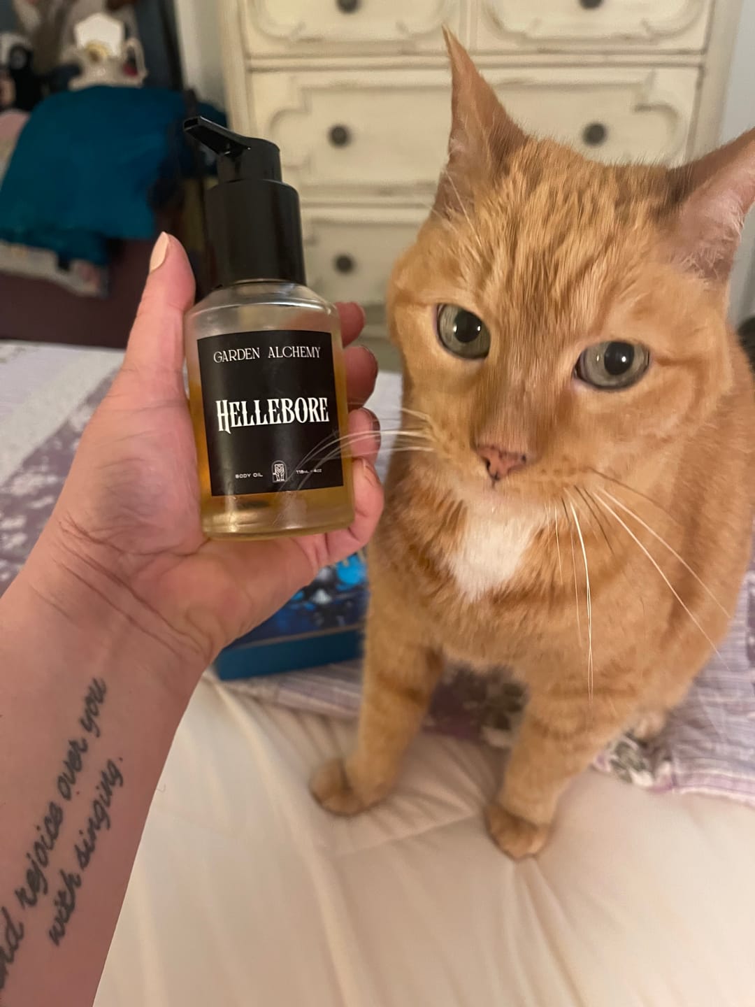 Customer photo review of HELLEBORE BODY OIL