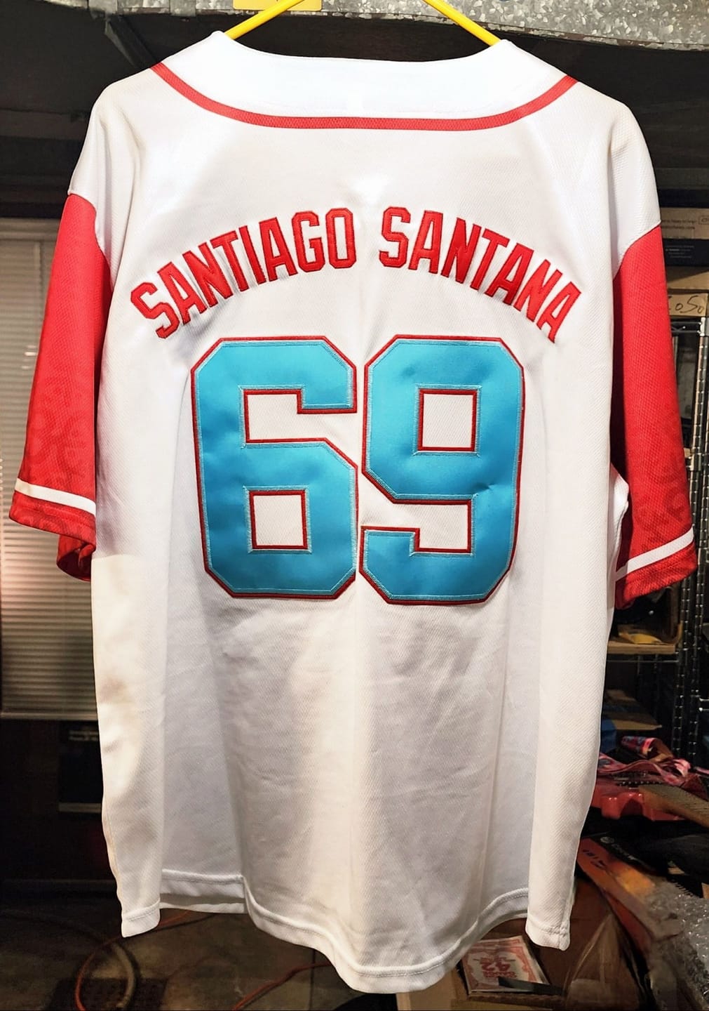Customer photo review of Puerto Rico Heritage Custom Baseball Jersey