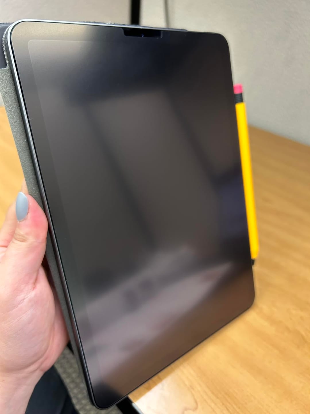 Customer photo review of AR+ Paper feel Screen Protector for iPad