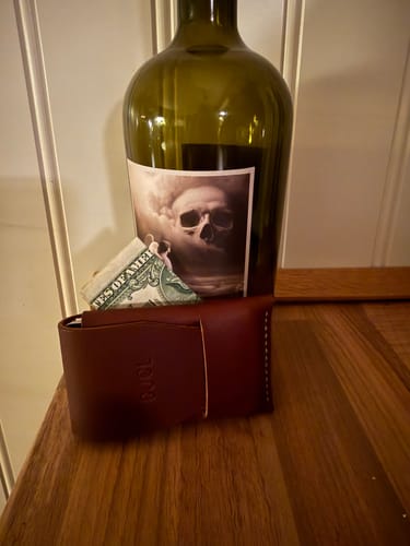 Customer photo review of Slimmad plånbok i äkta läder