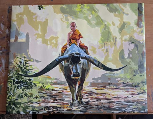 Customer photo review of Custom Pet Paint By Numbers